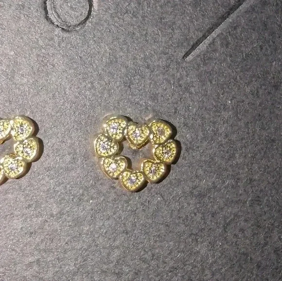 3/$30 14k Gold Plated Heart Earrings - Picture 4 of 4